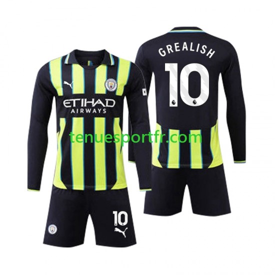 Kit Enfant Maillot Extérieur Manchester City Jack Grealish 10 2024-2025 à Manches Longues