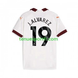 Homme Maillot Extérieur Manchester City Julian Alvarez 19 2023-2024 à Manches Courtes