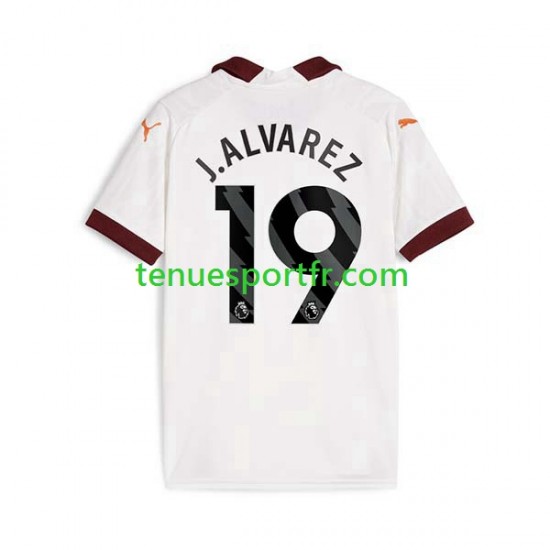 Homme Maillot Extérieur Manchester City Julian Alvarez 19 2023-2024 à Manches Courtes