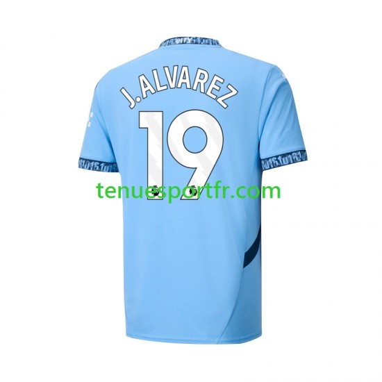 Homme Maillot Domicile Manchester City Julian Alvarez 19 2024-2025 à Manches Courtes