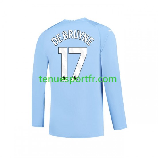 Homme Maillot Domicile Manchester City Kevin De Bruyne 17 2023-2024 à Manches Longues