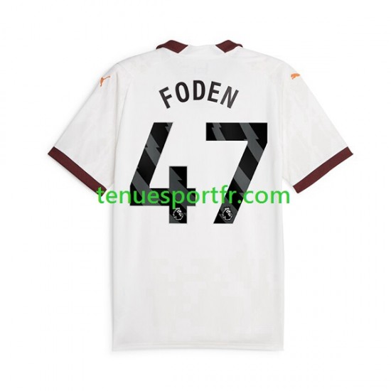 Homme Maillot Extérieur Manchester City Phil Foden 47 2023-2024 à Manches Courtes