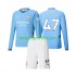 Kit Enfant Maillot Domicile Manchester City Phil Foden 47 2024-2025 à Manches Longues