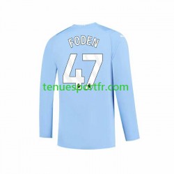 Homme Maillot Domicile Manchester City Phil Foden 47 2023-2024 à Manches Longues