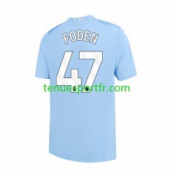 Homme Maillot Domicile Manchester City Phil Foden 47 2023-2024 à Manches Courtes