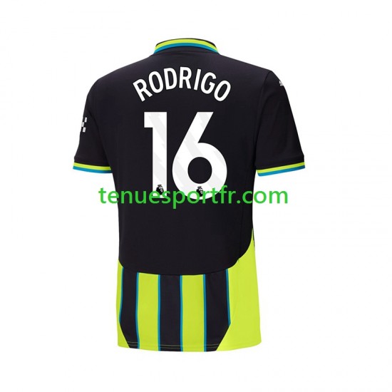 Homme Maillot Extérieur Manchester City RODRIGO 16 2024-2025 à Manches Courtes