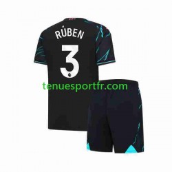 Kit Enfant Maillot Troisième Manchester City Ruben 3 2023-2024 à Manches Courtes