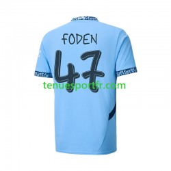 Homme Maillot Domicile Manchester City UCL Font FODEN 47 2024-2025 à Manches Courtes