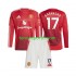 Kit Enfant Maillot Domicile Manchester United Alejandro Garnacho 17 2024-2025 à Manches Longues
