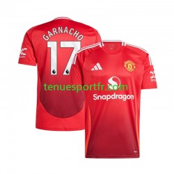 Homme Maillot Domicile Manchester United Alejandro Garnacho 17 2024-2025 Rouge à Manches Courtes