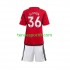 Kit Enfant Maillot Domicile Manchester United Anthony Elanga 36 2023-2024 à Manches Courtes
