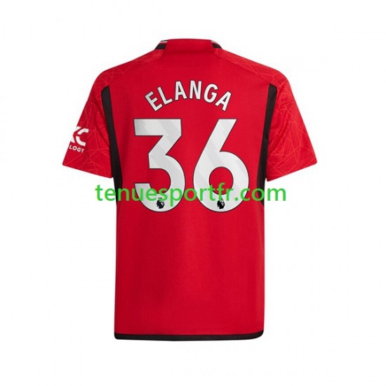 Homme Maillot Domicile Manchester United Anthony Elanga 36 2023-2024 à Manches Courtes