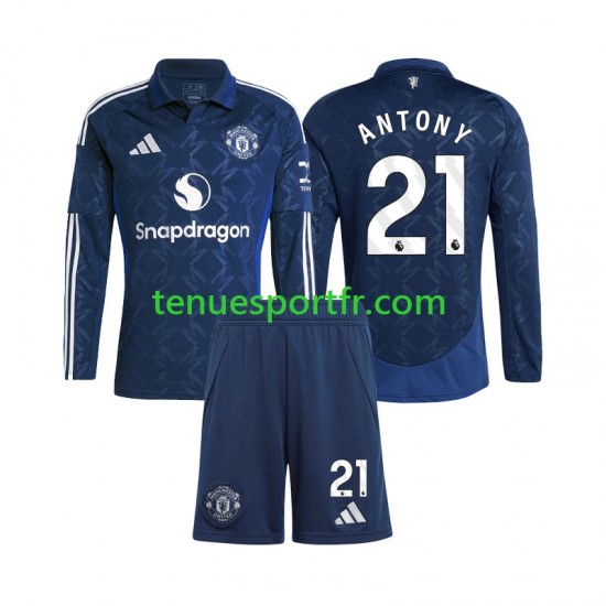 Kit Enfant Maillot Domicile Manchester United Antony 21 2024-2025 à Manches Longues
