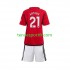 Kit Enfant Maillot Domicile Manchester United Antony Matheus 21 2023-2024 à Manches Courtes