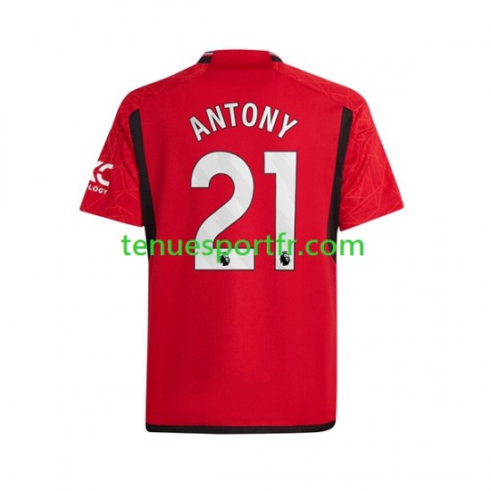 Homme Maillot Domicile Manchester United Antony Matheus 21 2023-2024 à Manches Courtes