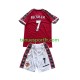 Kit Enfant Maillot Retro Domicile Manchester United Beckham 7 1998-1999 à Manches Courtes
