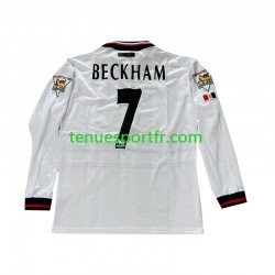 Homme Maillot Retro Extérieur Manchester United Beckham 7 1998-1999 à Manches Longues
