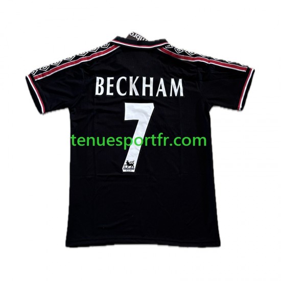 Homme Maillot Retro Troisième Manchester United Beckham 7 1998-1999 à Manches Courtes