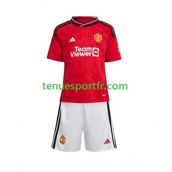 Kit Enfant Maillot Domicile Manchester United 2023-2024 à Manches Courtes