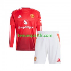 Kit Enfant Maillot Domicile Manchester United 2024-2025 à Manches Longues