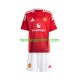 Kit Enfant Maillot Domicile Manchester United 2024-2025 Rouge à Manches Courtes