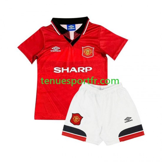 Kit Enfant Maillot Retro Domicile Manchester United 1994 à Manches Courtes