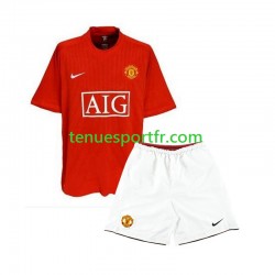 Kit Enfant Maillot Retro Domicile Manchester United 2007 à Manches Courtes
