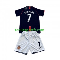 Kit Enfant Maillot Retro Extérieur Manchester United Cristiano Ronaldo 7 2007-2008 à Manches Courtes