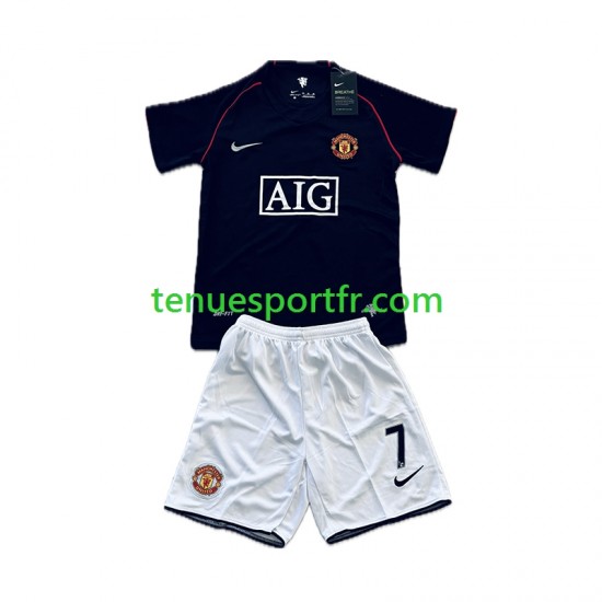 Kit Enfant Maillot Retro Extérieur Manchester United Cristiano Ronaldo 7 2007-2008 à Manches Courtes