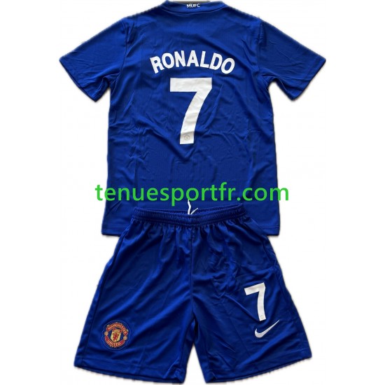 Kit Enfant Maillot Retro Troisième Manchester United Cristiano Ronaldo 7 2008-2009 à Manches Courtes