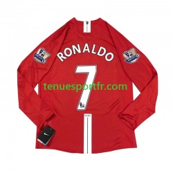 Homme Maillot Retro Domicile Manchester United Cristiano Ronaldo 7 2007 à Manches Longues
