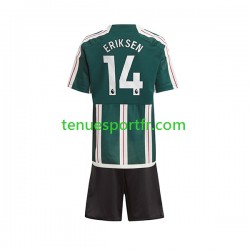 Kit Enfant Maillot Extérieur Manchester United Eriksen 14 2023-2024 à Manches Courtes