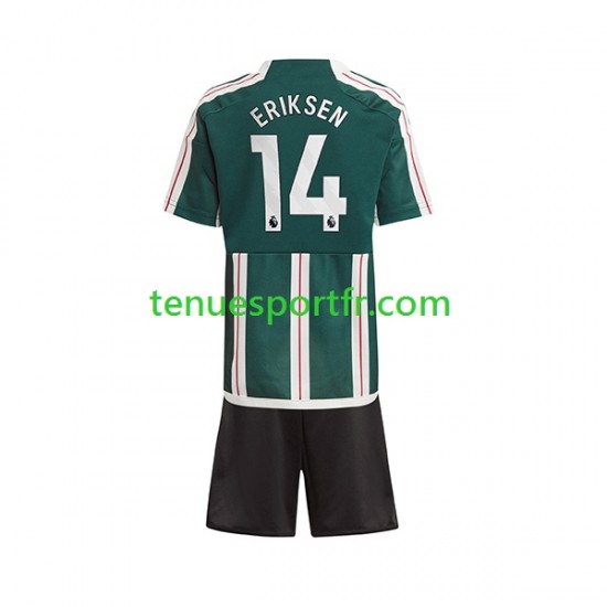 Kit Enfant Maillot Extérieur Manchester United Eriksen 14 2023-2024 à Manches Courtes