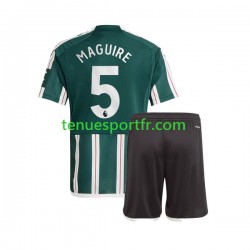 Kit Enfant Maillot Extérieur Manchester United Harry Maguire 5 2023-2024 à Manches Courtes