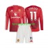 Kit Enfant Maillot Domicile Manchester United Joshua Zirkzee 11 2024-2025 à Manches Longues