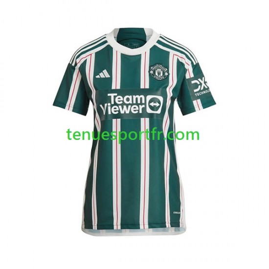 Femme Maillot Extérieur Manchester United 2023-2024 à Manches Courtes