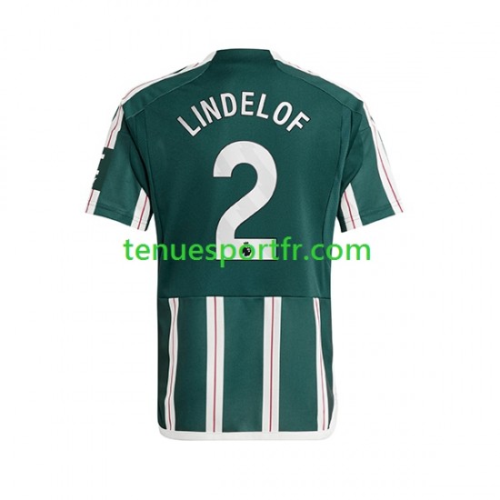 Homme Maillot Extérieur Manchester United Lindelof 2 2023-2024 à Manches Courtes