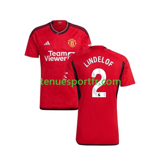 Homme Maillot Domicile Manchester United Lindelof 2 2023-2024 à Manches Courtes