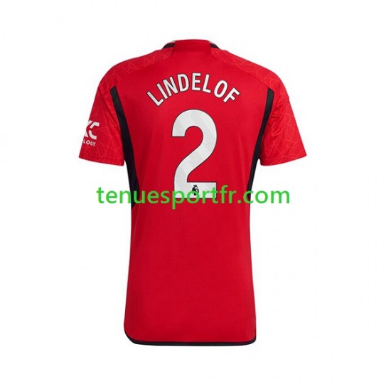 Homme Maillot Domicile Manchester United Lindelof 2 2023-2024 à Manches Courtes