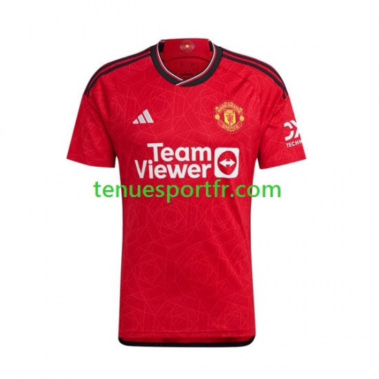 Kit Enfant Maillot Domicile Manchester United Lisandro Martinez 6 2023-2024 à Manches Courtes