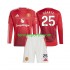 Kit Enfant Maillot Domicile Manchester United Manuel Ugarte 25 2024-2025 à Manches Longues