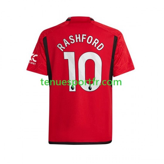 Homme Maillot Domicile Manchester United Marcus Rashford 10 2023-2024 à Manches Courtes