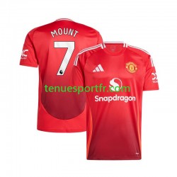 Homme Maillot Domicile Manchester United Mason Mount 7 2024-2025 Rouge à Manches Courtes