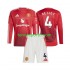 Kit Enfant Maillot Domicile Manchester United Matthijs de Ligt 4 2024-2025 à Manches Longues