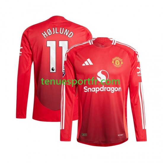 Homme Maillot Domicile Manchester United Rasmus Hojlund 11 2024-2025 à Manches Longues