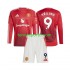 Kit Enfant Maillot Domicile Manchester United Rasmus Hojlund 9 2024-2025 à Manches Longues