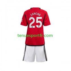 Kit Enfant Maillot Domicile Manchester United Sancho 25 2023-2024 à Manches Courtes