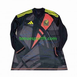 Homme Maillot Domicile Mexique Gardien Copa America 2024 Noir à Manches Longues