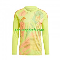 Homme Maillot Extérieur Mexique Gardien Euro 2024 Jaune à Manches Longues