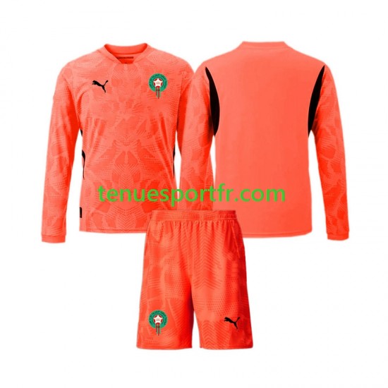 Kit Enfant Maillot Domicile Maroc Gardien 2024 à Manches Longues